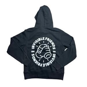 Invisible Friends Black Hoodie Medium Limited Drop Streetwear Merch